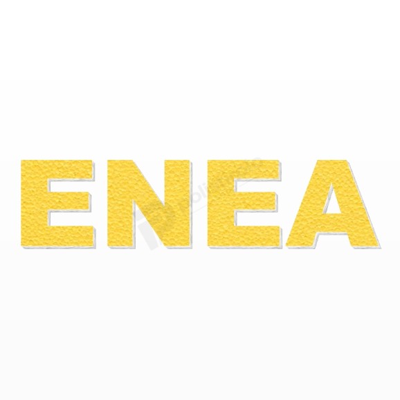 ENEA nome in polistirolo - Arial - Giallo - Senza base