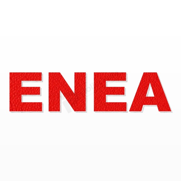 ENEA nome in polistirolo - Arial - Rosso - Senza base