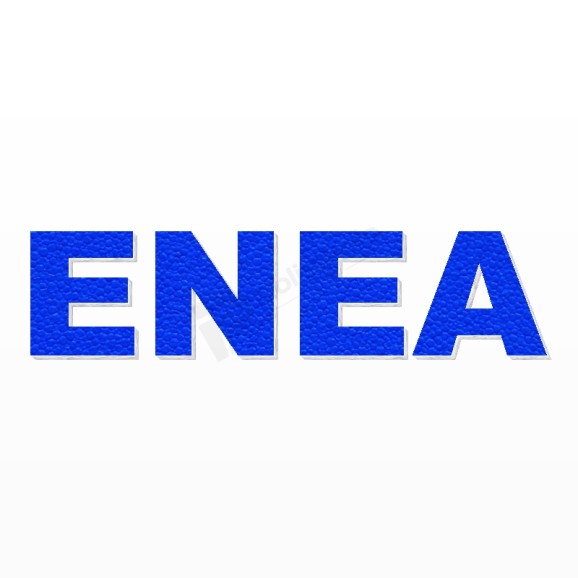 ENEA nome in polistirolo - Arial - Blu - Senza base