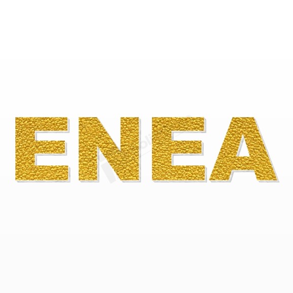 ENEA nome in polistirolo - Arial - Oro - Senza base