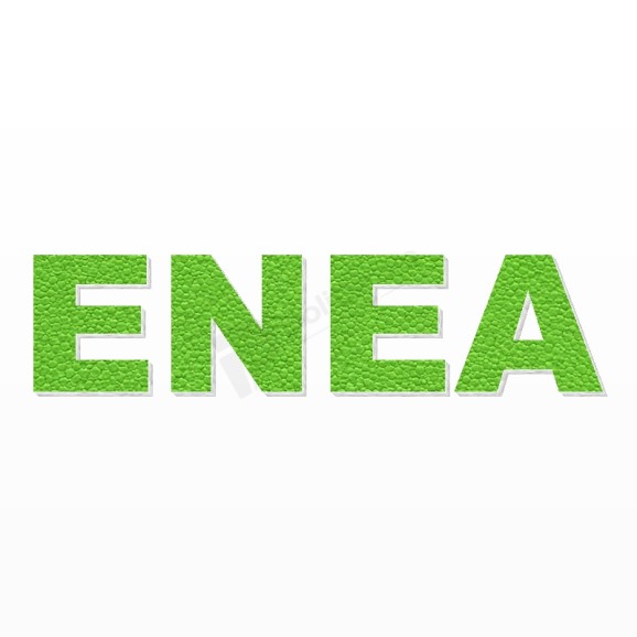 ENEA nome in polistirolo - Arial - Verde - Senza base