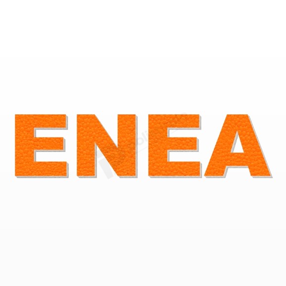 ENEA nome in polistirolo - Arial - Arancione - Senza base