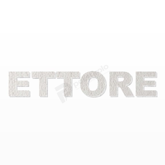 ETTORE nome in polistirolo - Arial - Bianco - Senza base
