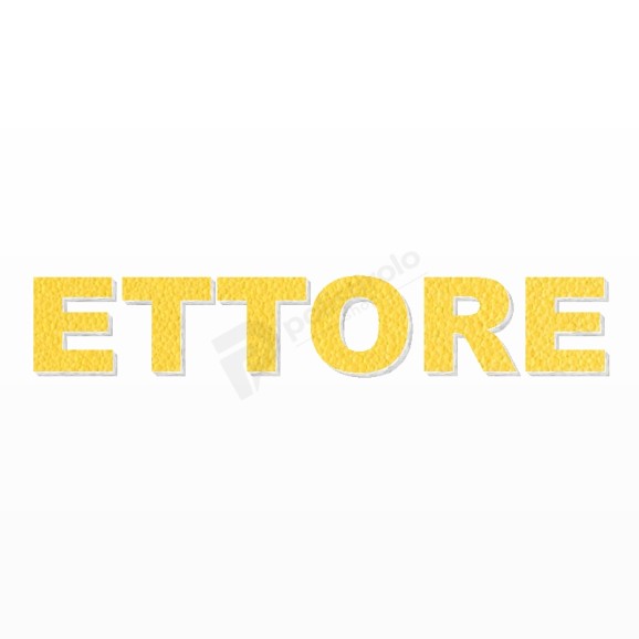 ETTORE nome in polistirolo - Arial - Giallo - Senza base