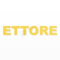 ETTORE nome in polistirolo - Arial - Giallo - Senza base