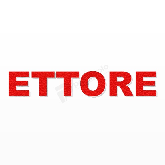 ETTORE nome in polistirolo - Arial - Rosso - Senza base