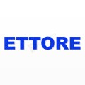 ETTORE nome in polistirolo - Arial - Blu - Senza base