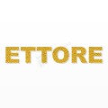 ETTORE nome in polistirolo - Arial - Oro - Senza base