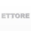 ETTORE nome in polistirolo - Arial - Argento - Senza base
