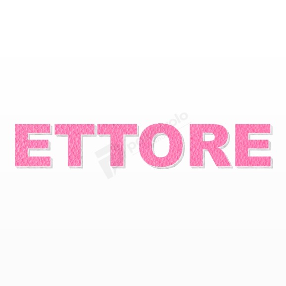 ETTORE nome in polistirolo - Arial - Rosa - Senza base