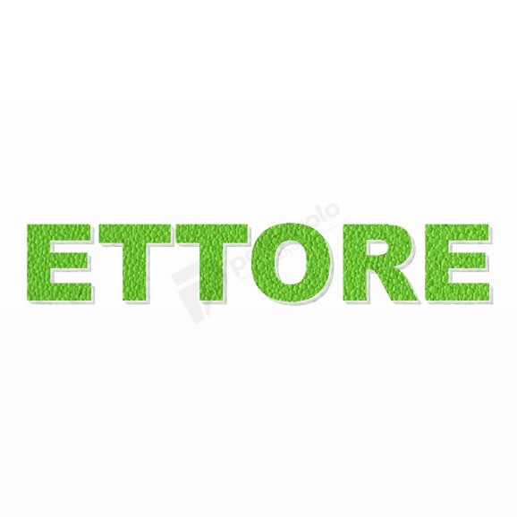 ETTORE nome in polistirolo - Arial - Verde - Senza base