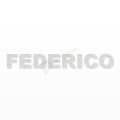 FEDERICO nome in polistirolo - Arial - Bianco - Senza base