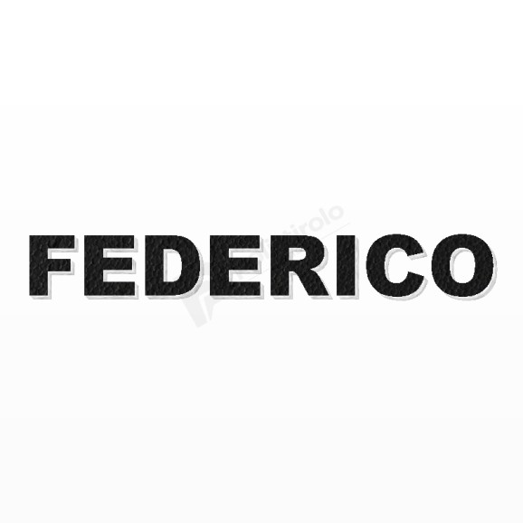FEDERICO nome in polistirolo - Arial - Nero - Senza base