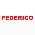 FEDERICO nome in polistirolo - Arial - Rosso - Senza base