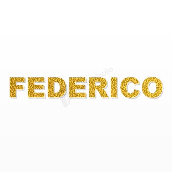 FEDERICO nome in polistirolo - Arial - Oro - Senza base