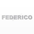 FEDERICO nome in polistirolo - Arial - Argento - Senza base