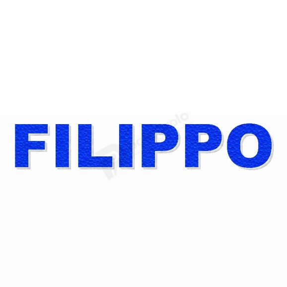 FILIPPO nome in polistirolo - Arial - Blu - Senza base