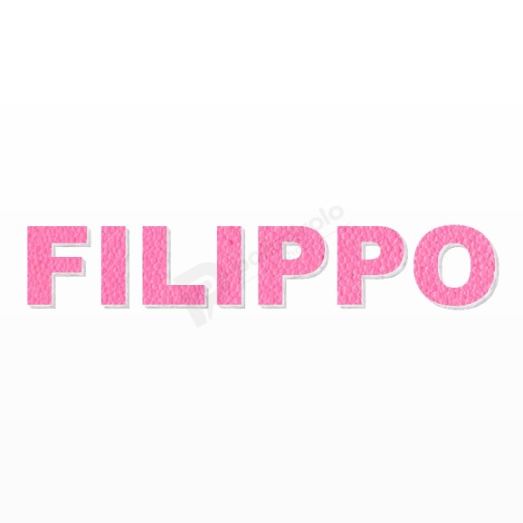 FILIPPO nome in polistirolo - Arial - Rosa - Senza base