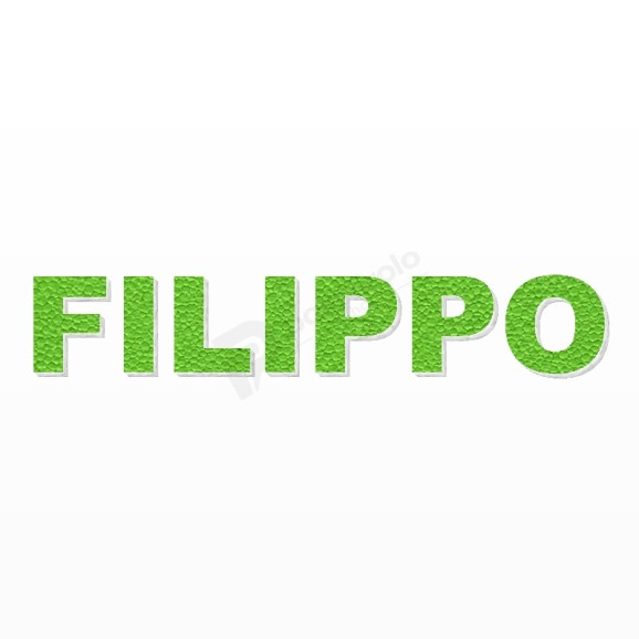 FILIPPO nome in polistirolo - Arial - Verde - Senza base