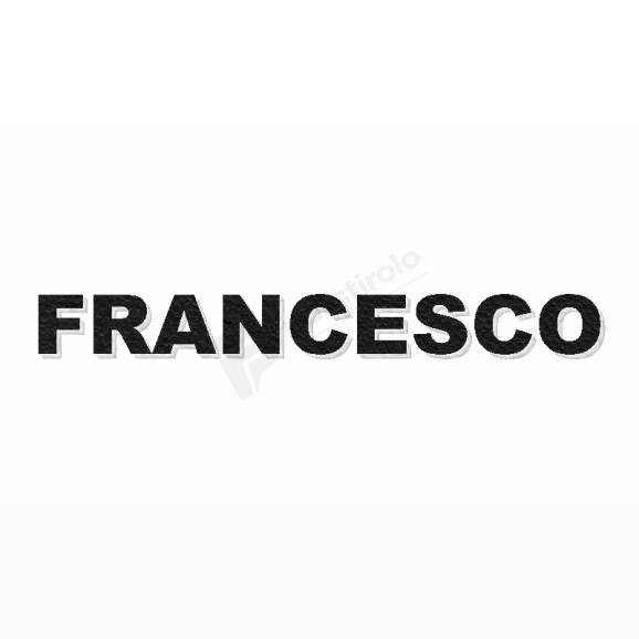FRANCESCO nome in polistirolo - Arial - Nero - Senza base