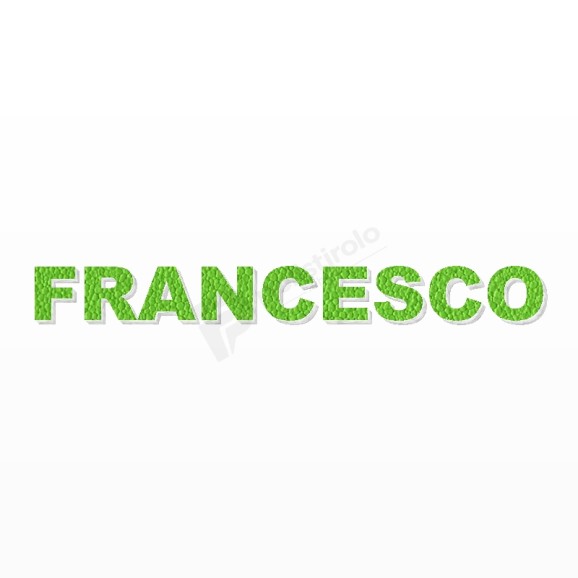 FRANCESCO nome in polistirolo - Arial - Verde - Senza base