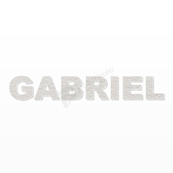 GABRIEL nome in polistirolo - Arial - Bianco - Senza base