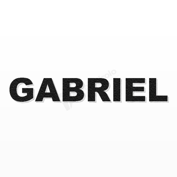 GABRIEL nome in polistirolo - Arial - Nero - Senza base