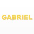 GABRIEL nome in polistirolo - Arial - Giallo - Senza base