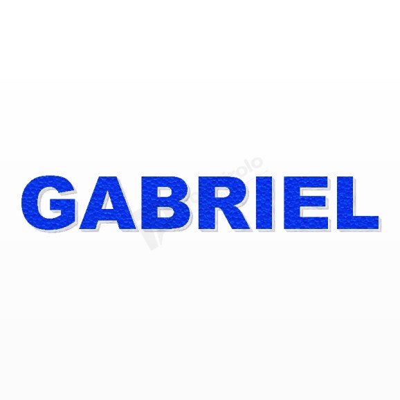 GABRIEL nome in polistirolo - Arial - Blu - Senza base