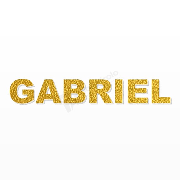 GABRIEL nome in polistirolo - Arial - Oro - Senza base