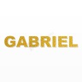 GABRIEL nome in polistirolo - Arial - Oro - Senza base