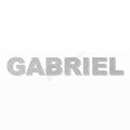 GABRIEL nome in polistirolo - Arial - Argento - Senza base
