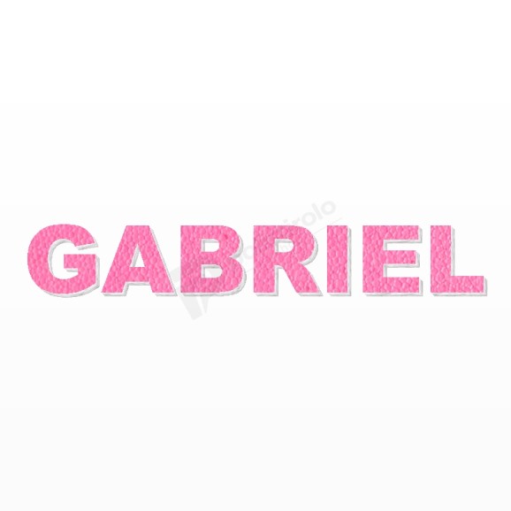 GABRIEL nome in polistirolo - Arial - Rosa - Senza base