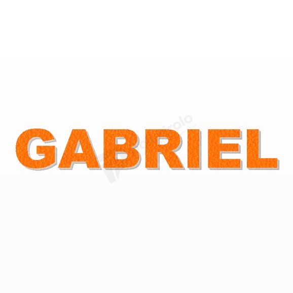 GABRIEL nome in polistirolo - Arial - Arancione - Senza base