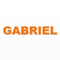 GABRIEL nome in polistirolo - Arial - Arancione - Senza base