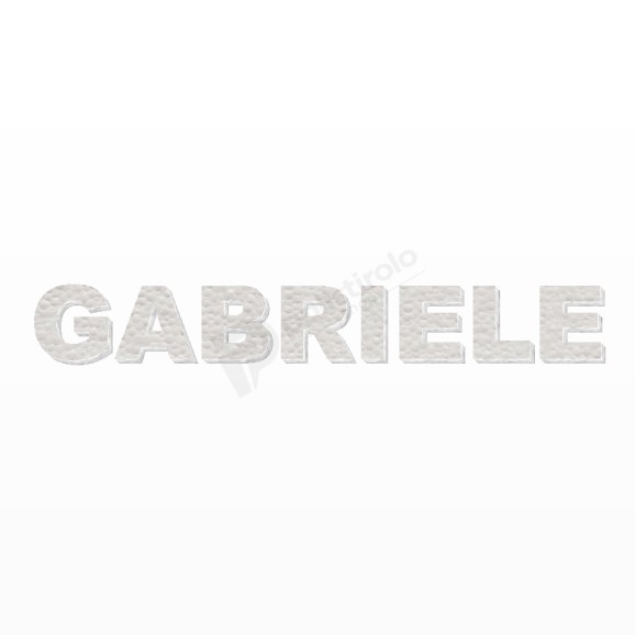 GABRIELE nome in polistirolo - Arial - Bianco - Senza base