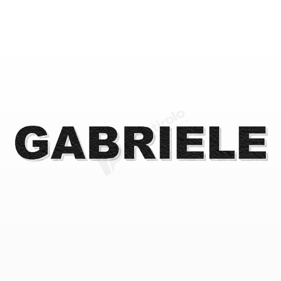 GABRIELE nome in polistirolo - Arial - Nero - Senza base