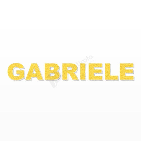 GABRIELE nome in polistirolo - Arial - Giallo - Senza base