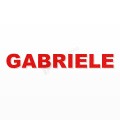 GABRIELE nome in polistirolo - Arial - Rosso - Senza base