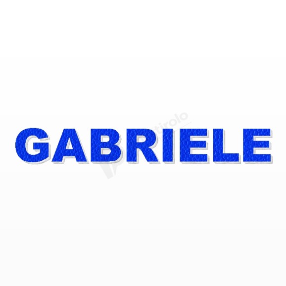 GABRIELE nome in polistirolo - Arial - Blu - Senza base