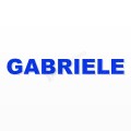 GABRIELE nome in polistirolo - Arial - Blu - Senza base