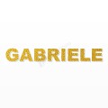 GABRIELE nome in polistirolo - Arial - Oro - Senza base