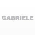 GABRIELE nome in polistirolo - Arial - Argento - Senza base