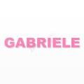 GABRIELE nome in polistirolo - Arial - Rosa - Senza base