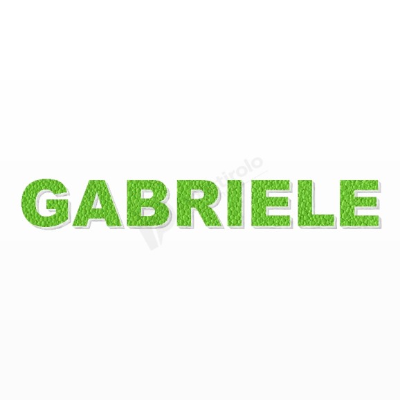 GABRIELE nome in polistirolo - Arial - Verde - Senza base