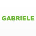 GABRIELE nome in polistirolo - Arial - Verde - Senza base