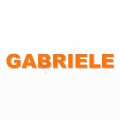 GABRIELE nome in polistirolo - Arial - Arancione - Senza base