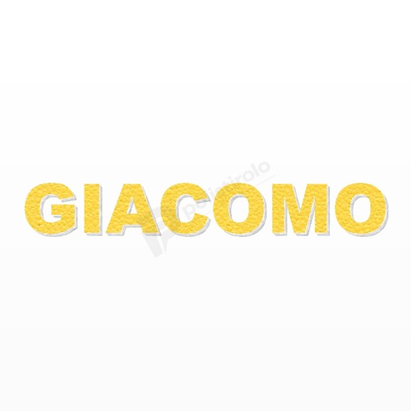 GIACOMO nome in polistirolo - Arial - Giallo - Senza base