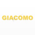 GIACOMO nome in polistirolo - Arial - Giallo - Senza base