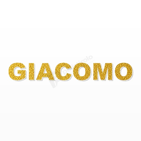 GIACOMO nome in polistirolo - Arial - Oro - Senza base